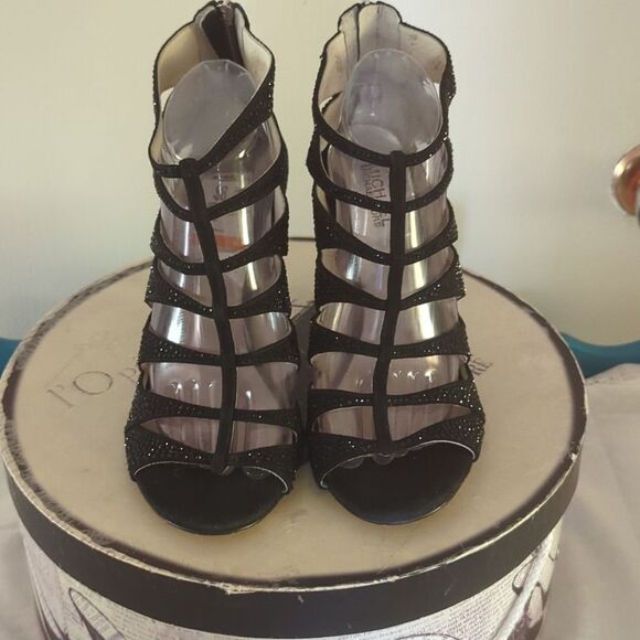 - - Michael Kors Gladiators Sequins Open Toe Heel Shoes - Picture 3 of 11